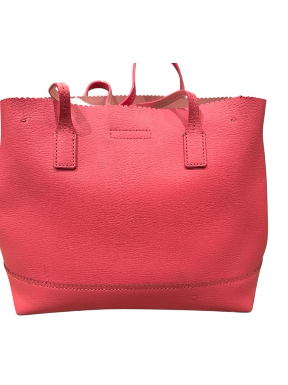 Kate Spade Vanderbilt Small Georgia Satchel Coral Bow Scalloped Leather Handbag - Picture 3 of 11